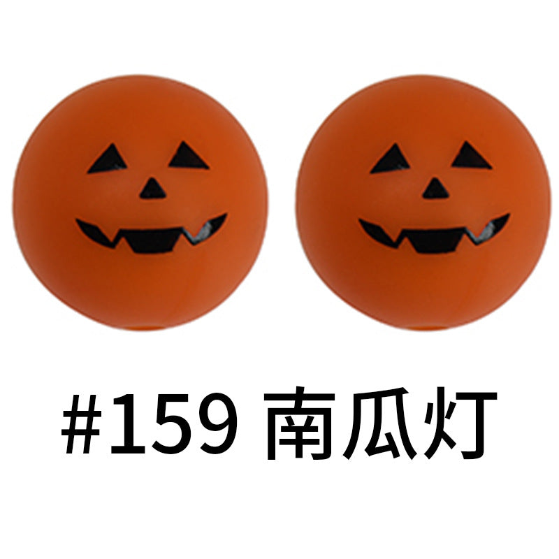 Wholesale 50pcs 16mm Print Silicone Beads Colorful Silicone Water Transfer Beads